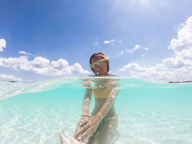 istock Follow me to paradise, underwater shot 1197148985