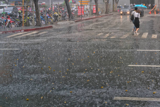 Manila rain stock photo