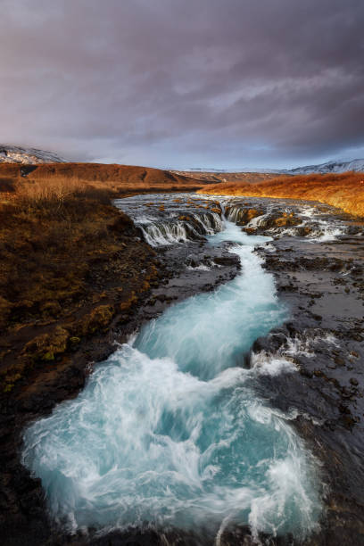 Bruarfoss, a great turquoise waterfall in Iceland