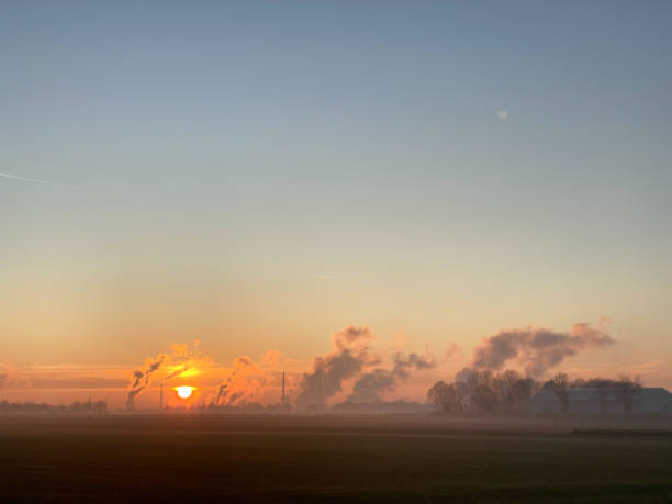 istock Industrial skyline sunset 1197155951