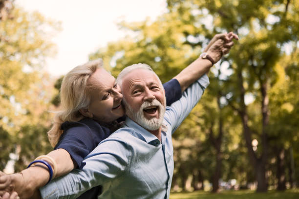 istock Happy romantic mature couple 1197156121