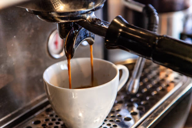 istock Fresh filter coffee brews in coffeehouse 1197159789
