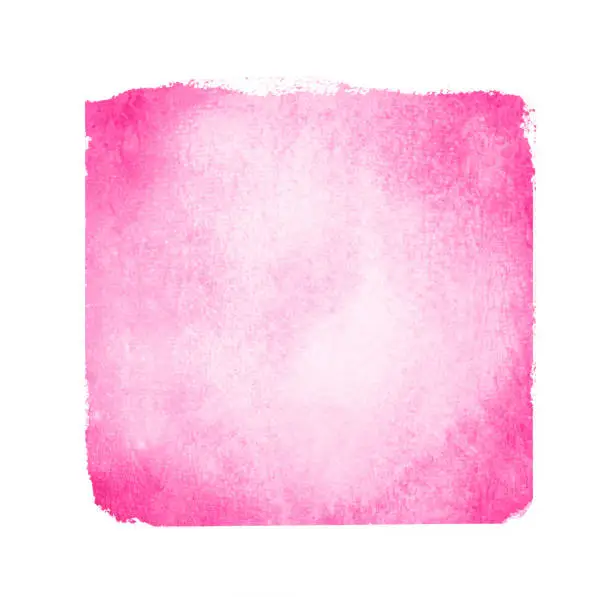 Photo of Watercolor sqaure on white background