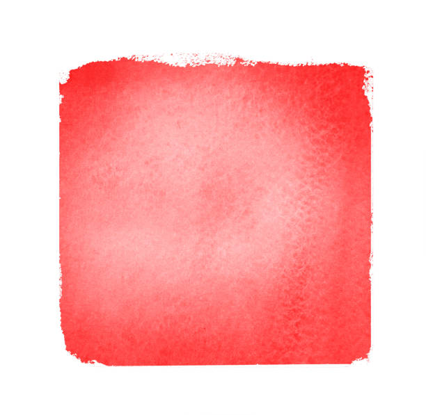istock Watercolor sqaure on white background 1197160554
