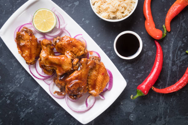 istock Asian spicy chicken wings 1197160684