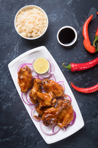 Asian spicy chicken wings