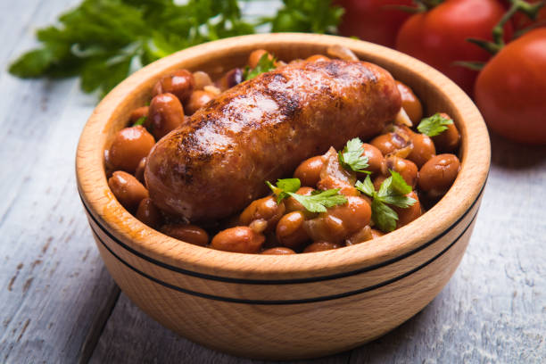 istock Kidney beans with pork sausage 1197160929