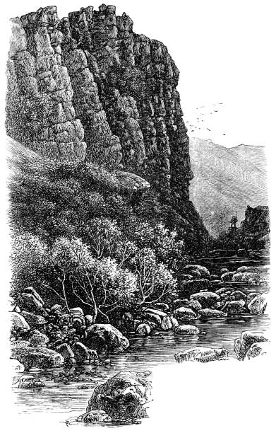 istock Dewerstone in Dartmoor, England - 19th Century 1197162524