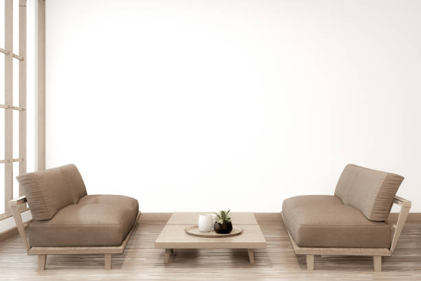 istock Living room japanese deisgn. 3D rendering 1197162638