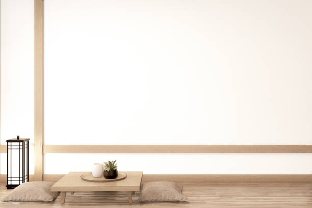 istock Living room japanese deisgn. 3D rendering 1197163251