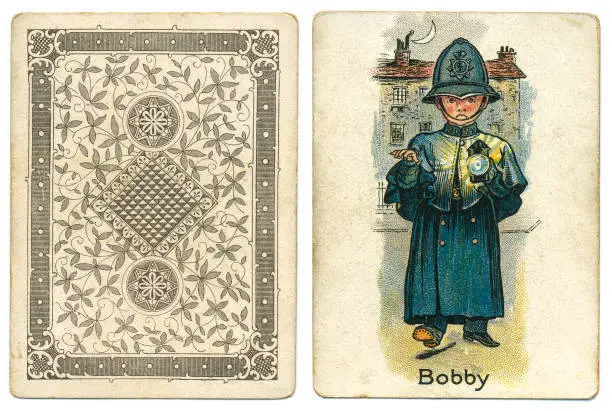 Photo of Bobby antique 19th century large playing card
