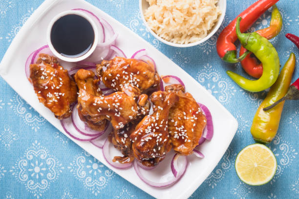 istock Asian spicy chicken wings 1197172944