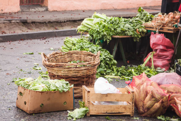 A stand on a road side farmer's market in Chile