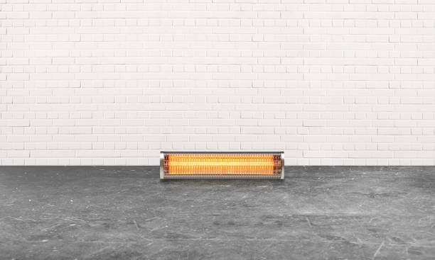 heater in an empty basement room heater in an empty basement room space heater stock pictures, royalty-free photos & images