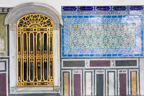 istock Ancient Ottoman handmade turkish tiles with floral patterns 1197180725
