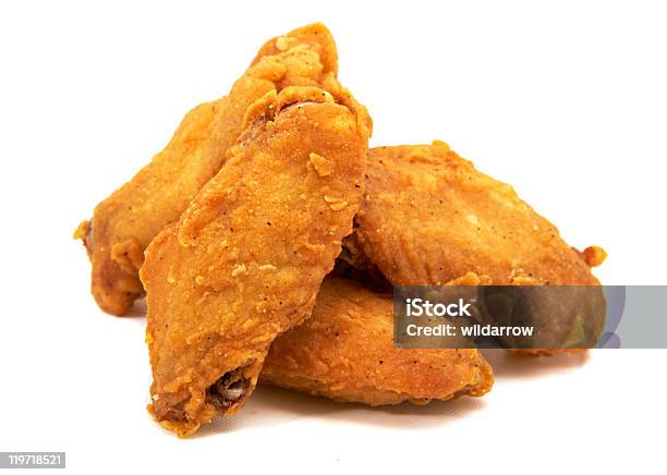 Fried Chicken Wings Stock Photo - Download Image Now - Animal Wing, Fried Chicken, Fried