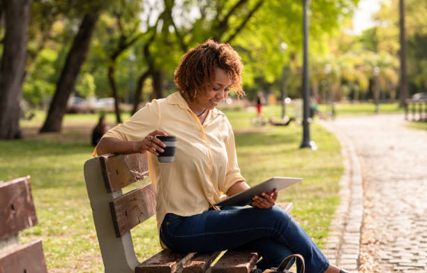 istock Young woman in Argentina working on the move 1197188171