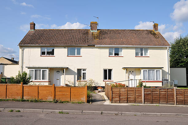 English Council Houses stock photo