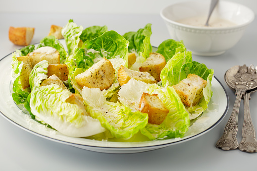 Home made freshness classic Caesar salad