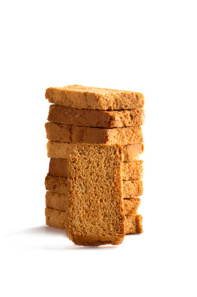 istock Rusk or toasts on a white background 1197193849