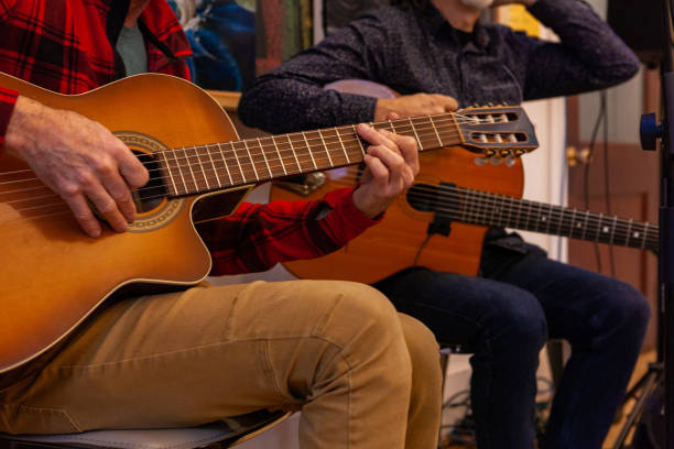istock Skilled musicians play rhythm sounds 1197194511