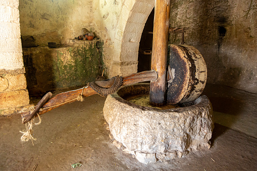 This ancient mill ground grain to make bread