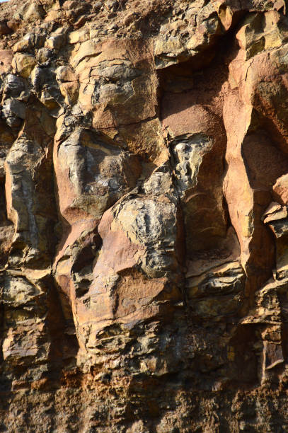 These rocks appear to be cut into pieces in the waterfall flow