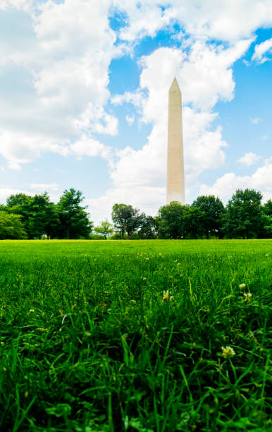 istock Low angle lawn view of Washington Memorial Monument 1197210862