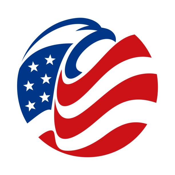 American Flag Logo Illustrations, Royalty-Free Vector Graphics & Clip ...