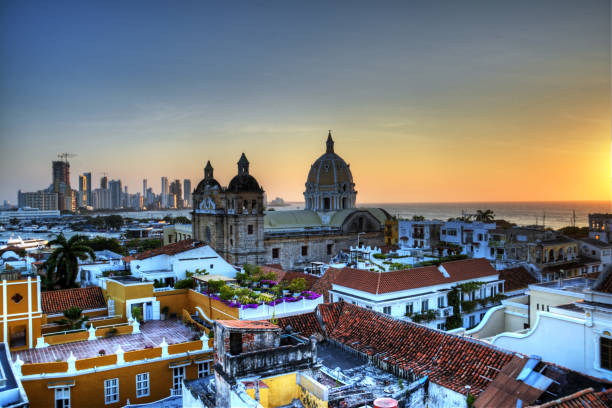 istock Cartagena Cityscape Dusk 1197214976