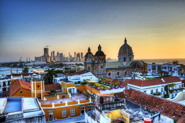 istock Cartagena Cityscape Dusk 1197214985