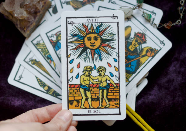 istock Tarot cards and different crystals 1197216830