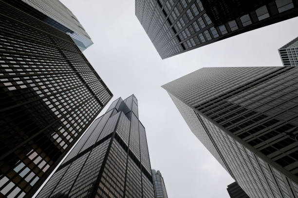 istock Skyscrapers in business district in downtown area 1197222280