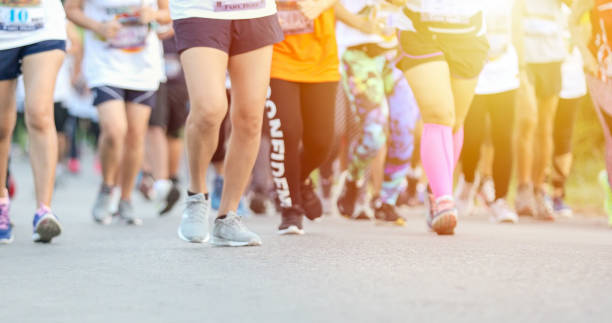 istock Motion blur of Marathon running 1197224152