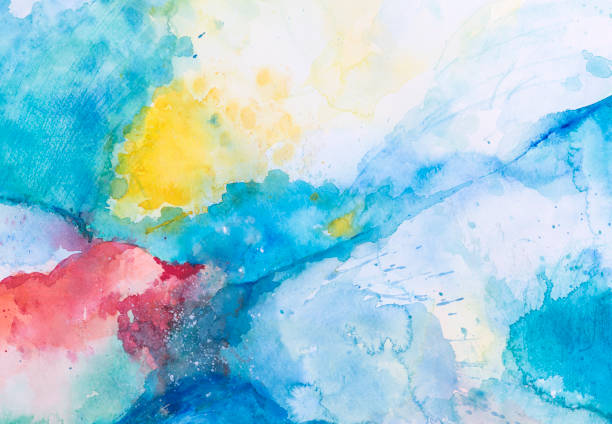 istock Abstract colorful watercolor background on a white paper 1197225237