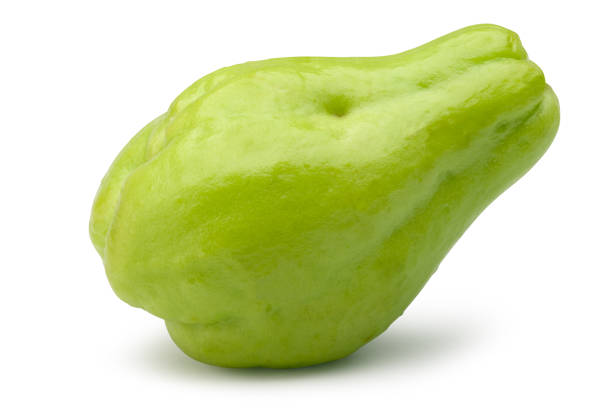 istock Fresh Sayote isolated on white with clipping path. 1197236109