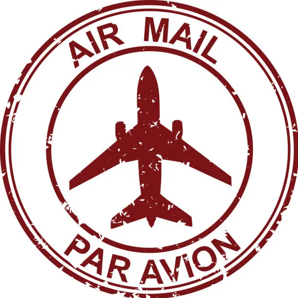 Vector illustration of Air Mail Stamp