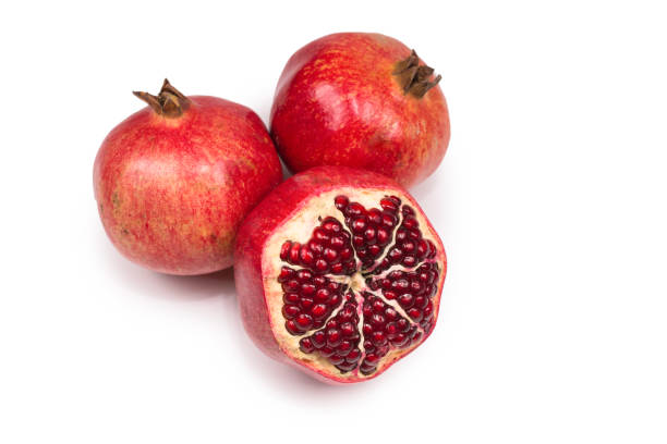 istock Sweet pomegranate isolated on white background. 1197242063