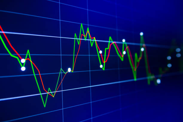 istock Stock exchange market graph on LED screen for business concept. 1197243230
