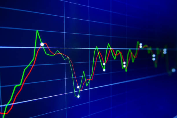 istock Stock exchange market graph on LED screen for business concept. 1197243351