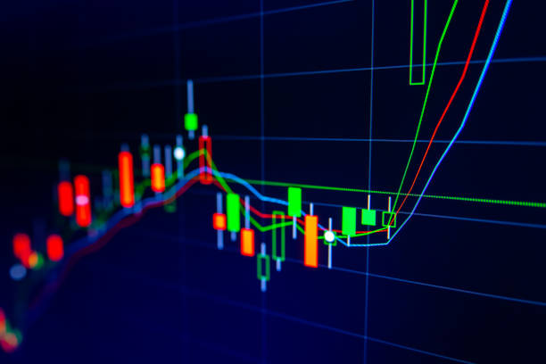 istock Stock exchange market graph on LED screen for business concept. 1197243382