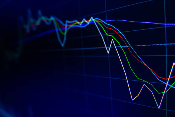 istock Stock exchange market graph on LED screen for business concept. 1197243443