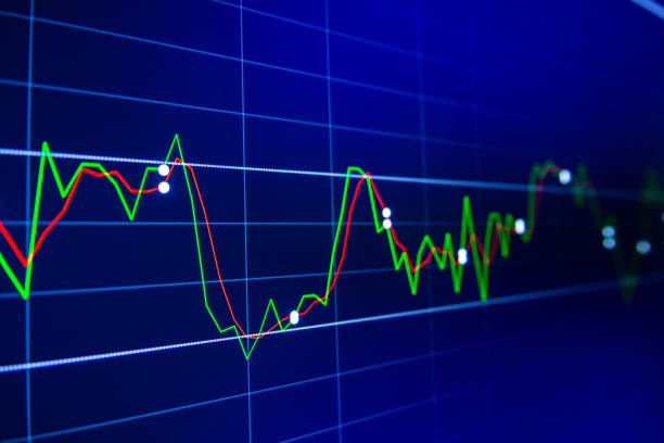 istock Stock exchange market graph on LED screen for business concept. 1197243513