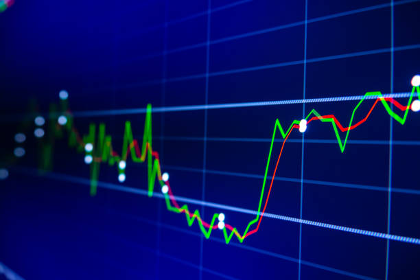 istock Stock exchange market graph on LED screen for business concept. 1197243606