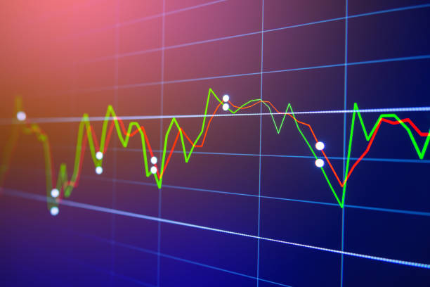 istock Stock exchange market graph on LED screen for business concept. 1197243607