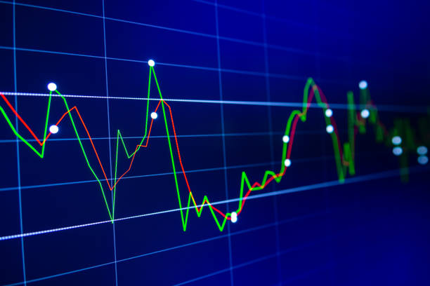 istock Stock exchange market graph on LED screen for business concept. 1197243645