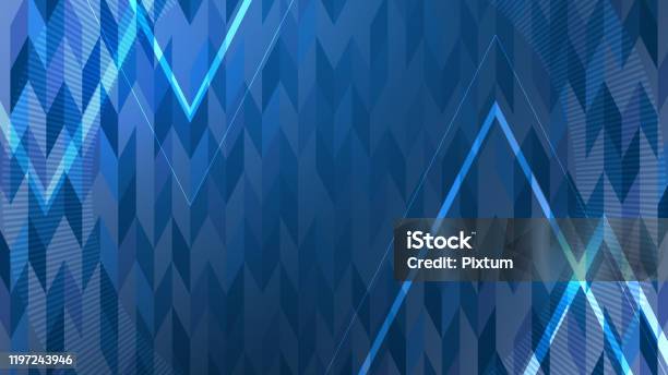 Triangle Shape Blue Pattern Background Stock Illustration - Download ...