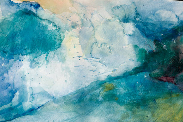 Watercolor background - abstract storm