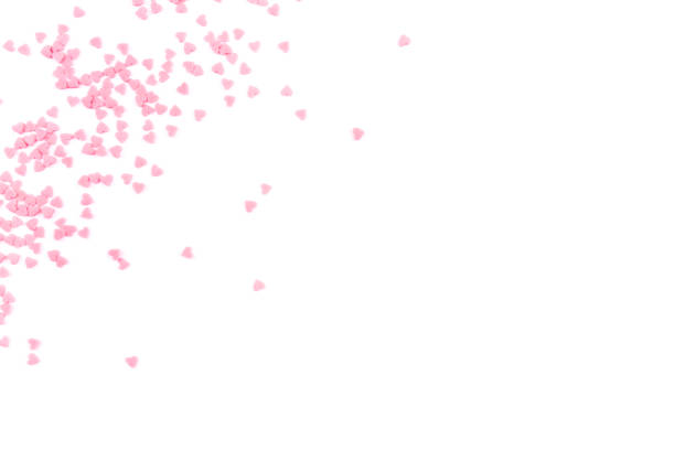 istock White background with pink hearts. Valentine's day concept. 1197246278