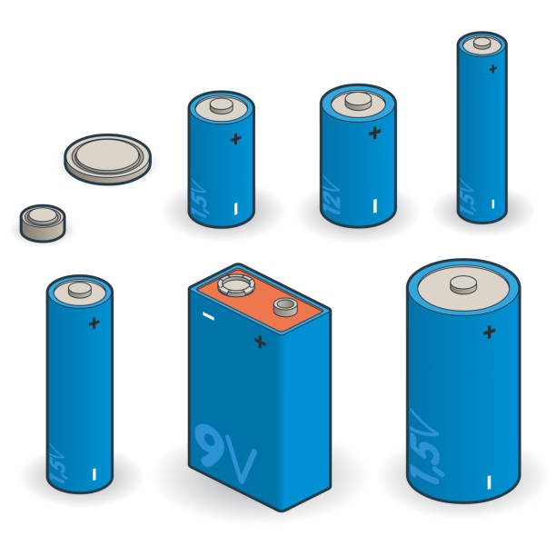 ilustrações de stock, clip art, desenhos animados e ícones de batteries - button battery